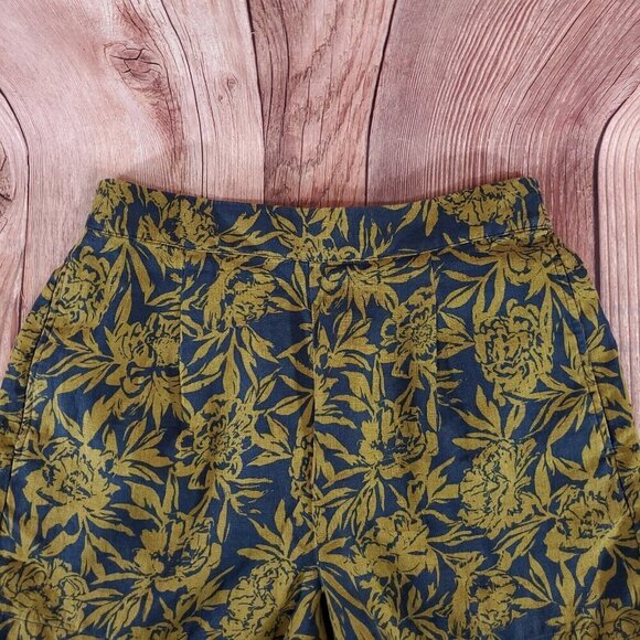 NWT Madewell Womens Medium Clean Pull On 100% Linen Tropical Floral Shorts - Picture 5 of 12